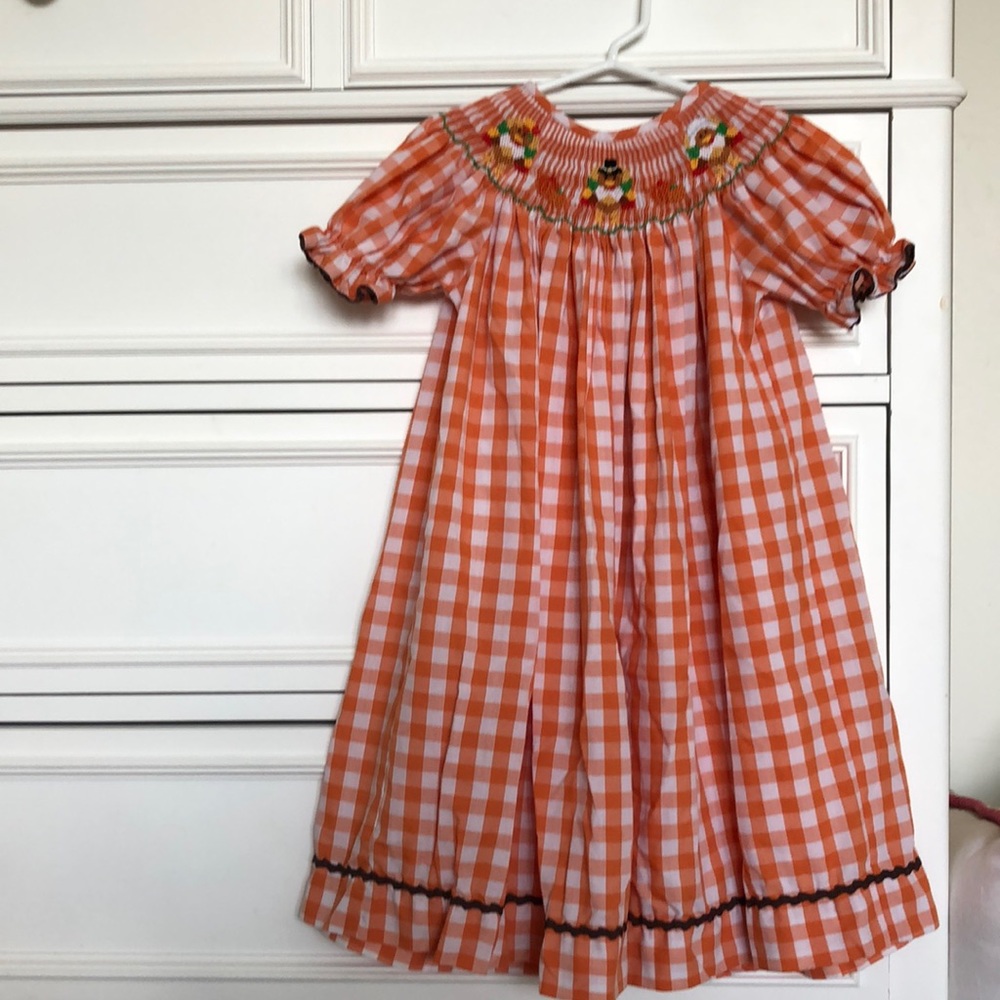 Castles & Crowns Thanksgiving Smocked Dress 3T